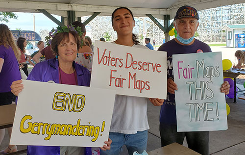 Jane Benson at End Gerrymandering Rally